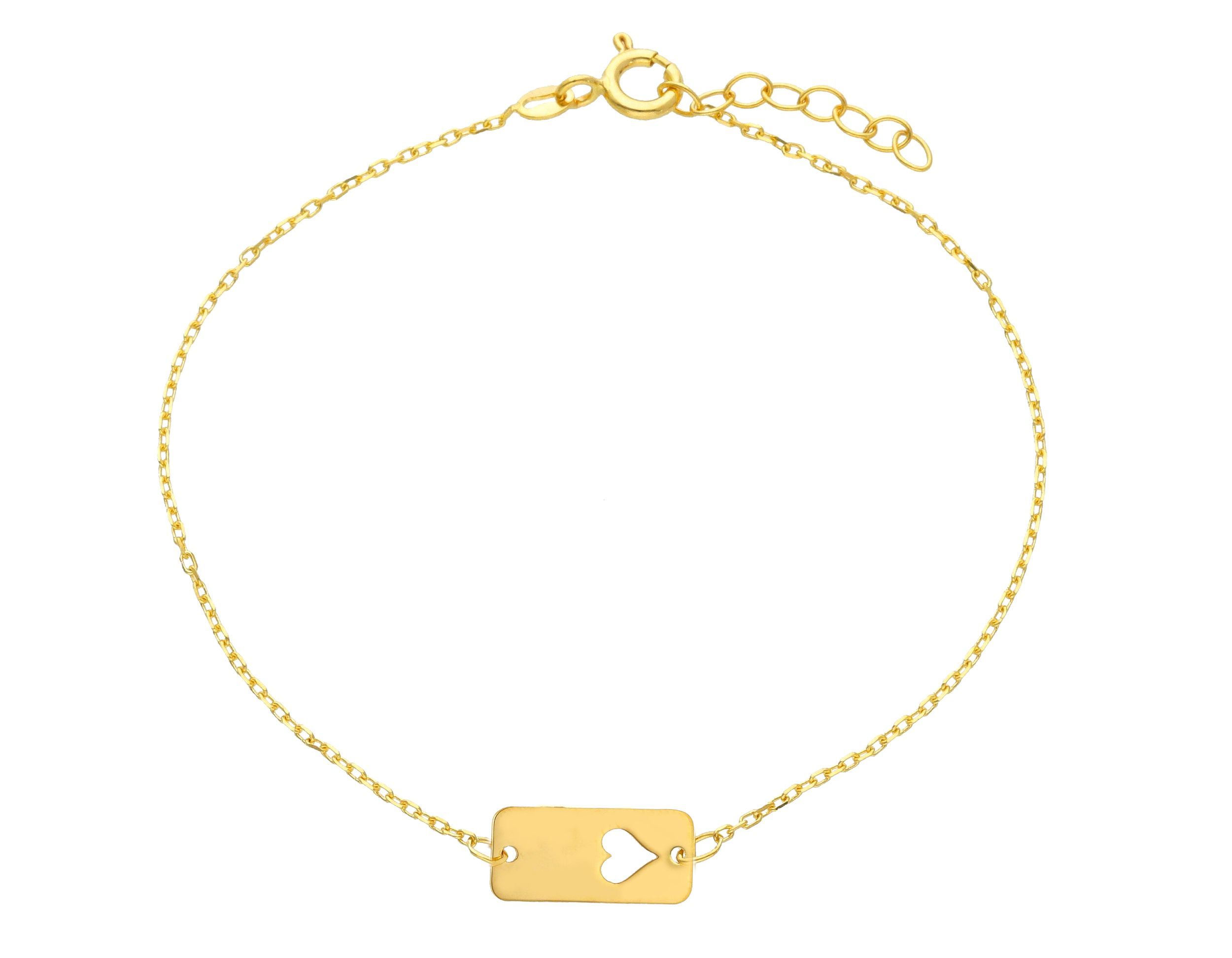 Golden heart bracelet k14 (code S261365)